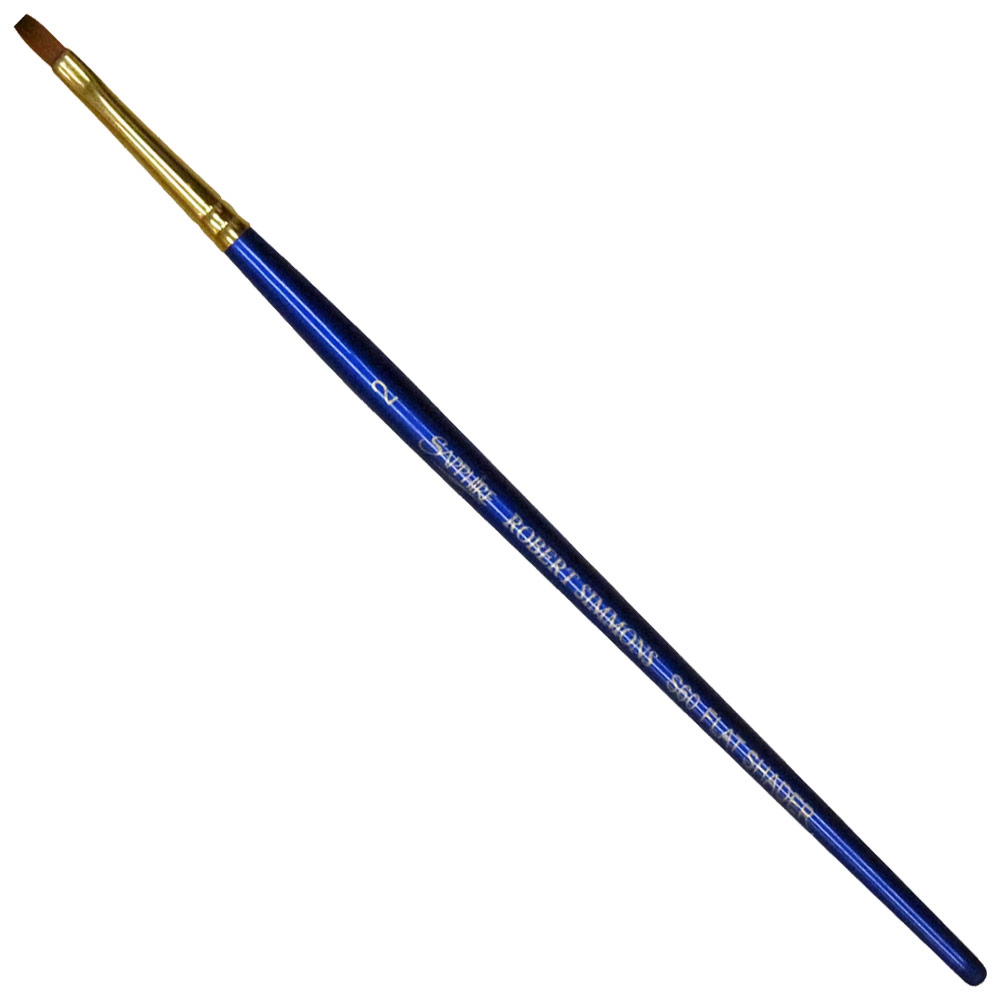 Robert Simmons Sapphire Sable Blend Watercolor Brush Flat Shader #2