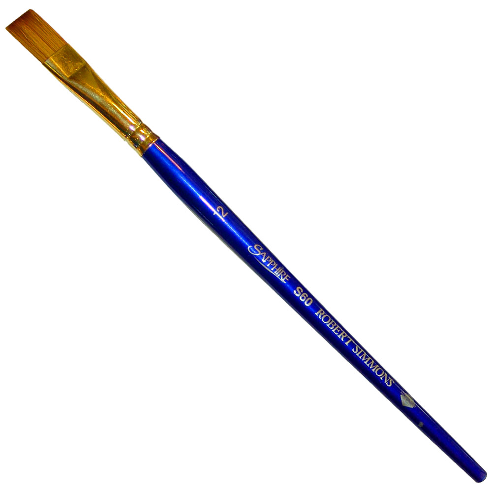 Robert Simmons Sapphire Sable Blend Watercolor Brush Flat Shader #12