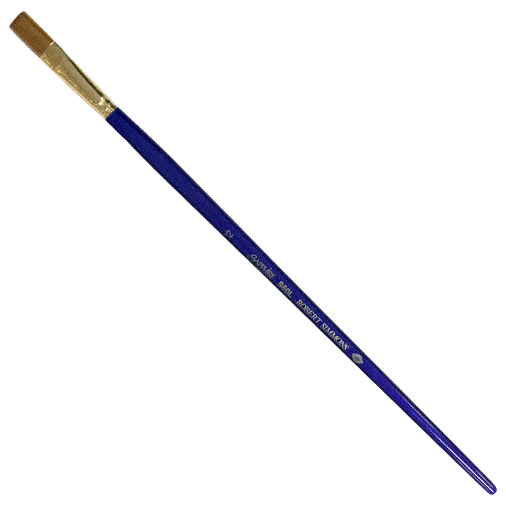 Robert Simmons Sapphire Synthetic Sable Long Handle Brush Bright #12