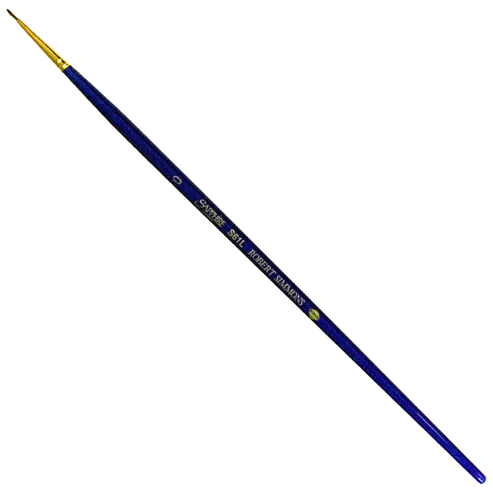 Robert Simmons Sapphire Synthetic Sable Long Handle Brush Round #0