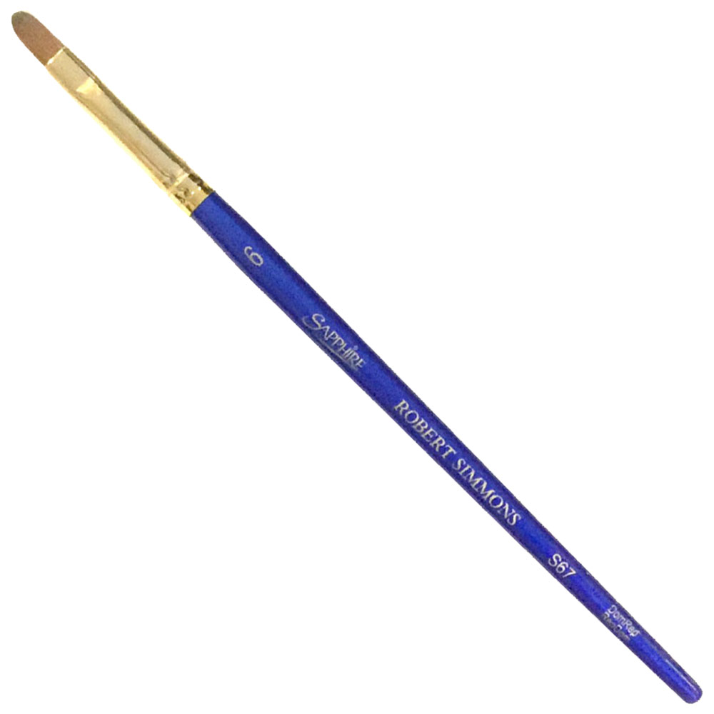 Robert Simmons Sapphire Sable Blend Watercolor Brush Filbert #6