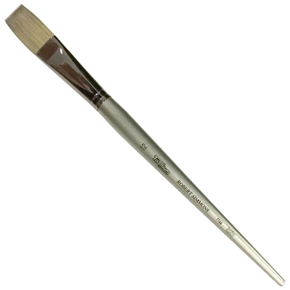 Robert Simmons Titanium Interlocked Bristle LH Brush Flat #12