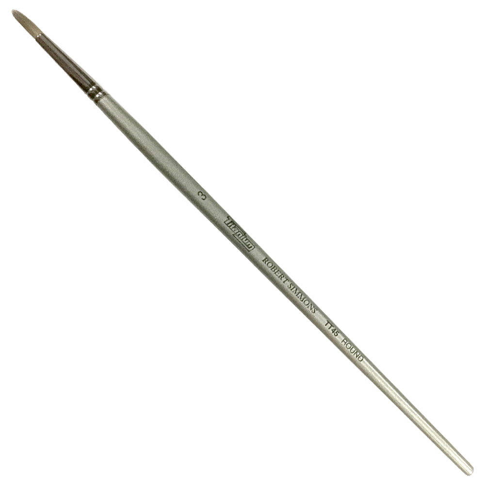 Robert Simmons Titanium Interlocked Bristle LH Brush Round #3