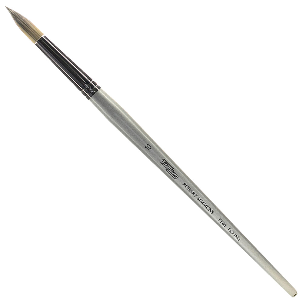 Robert Simmons Titanium Interlocked Bristle LH Brush Round #10