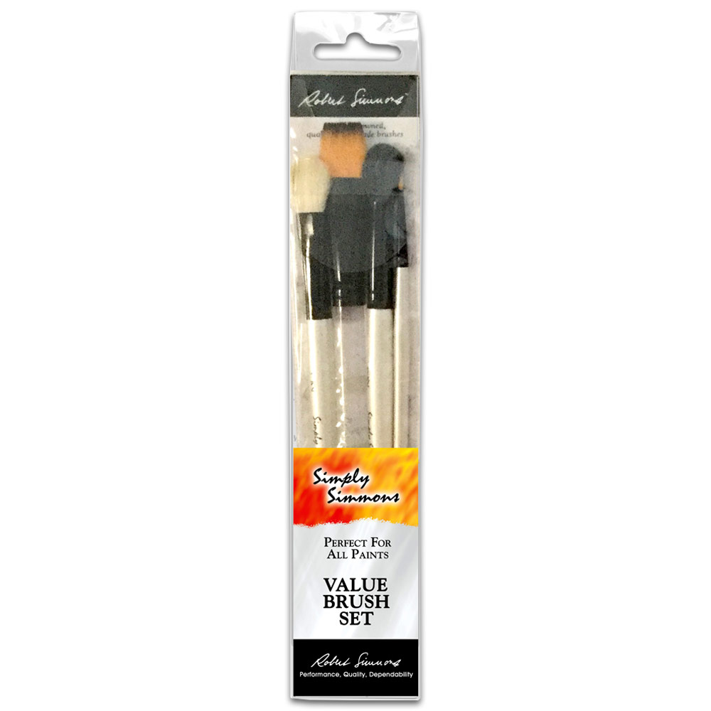 Robert Simmons SIMPLY SIMMONS Value Brush 4 Set Natural & Synthetic