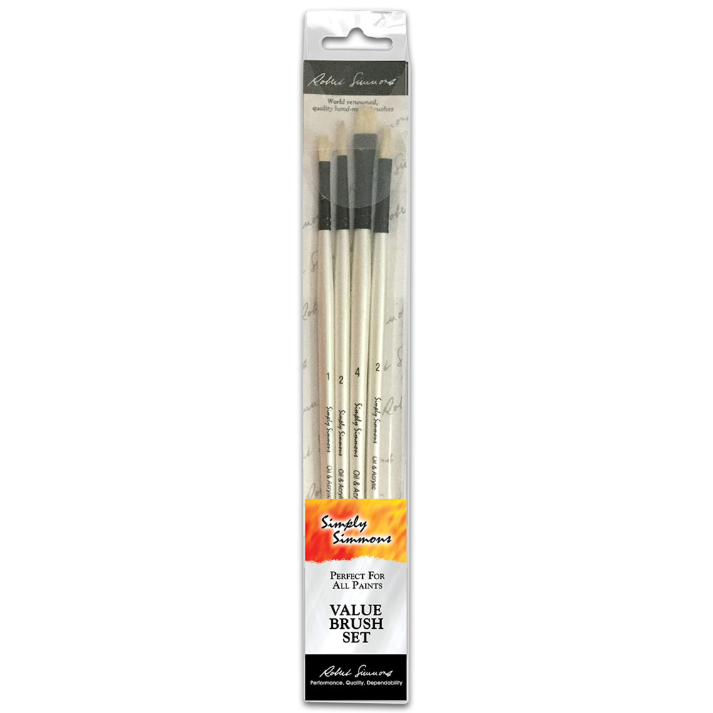 Robert Simmons Simply Simmons Synthetic Value Brush 4 Set Teachers Choice