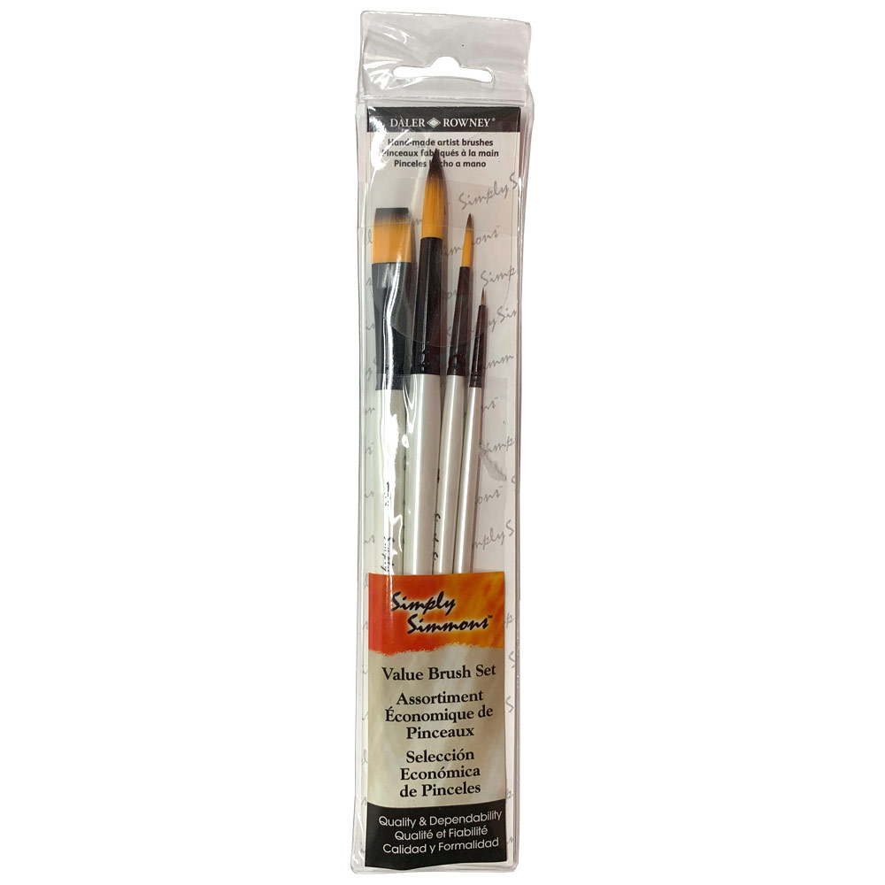 Robert Simmons SIMPLY SIMMONS Value Brush 4 Set Watercolor Synthetic
