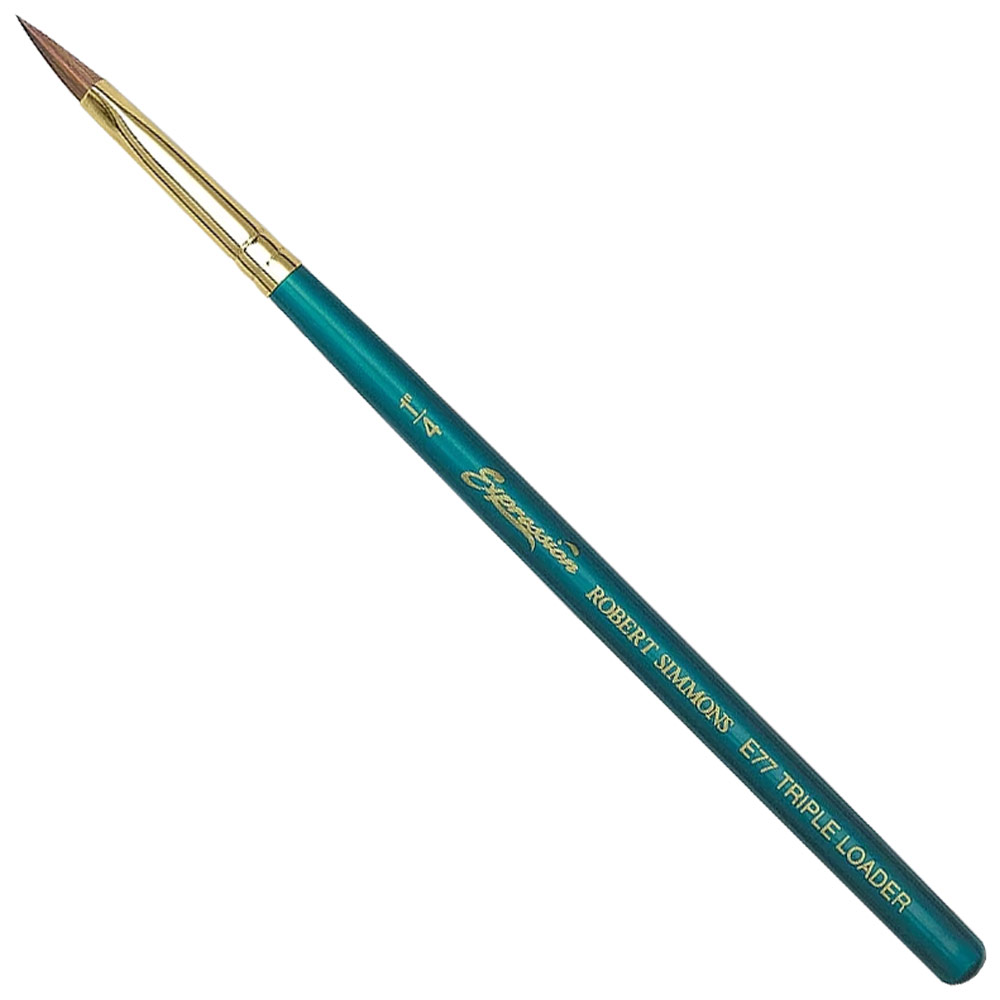 Robert Simmons Expression Synthetic Watercolor Brush Triple Loader 1/4"