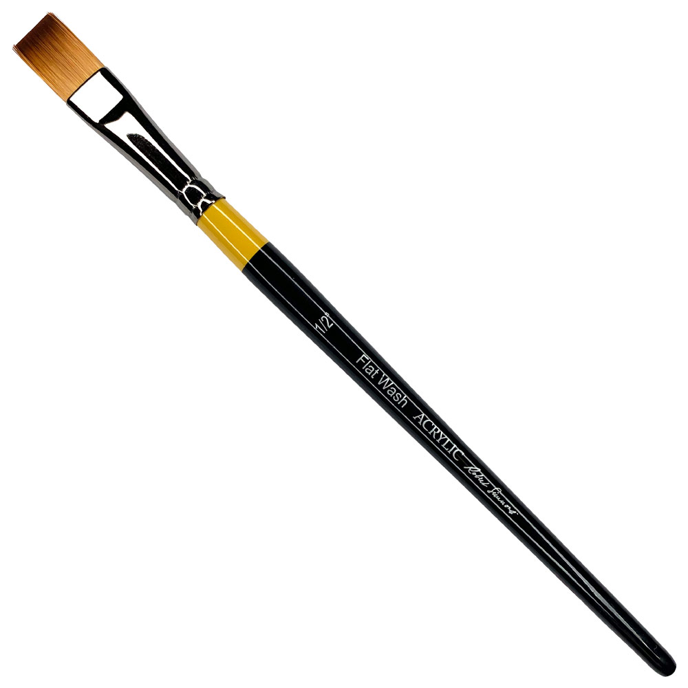 Robert Simmons Acrylic Short Handle Brush Flat Wash 1/2"