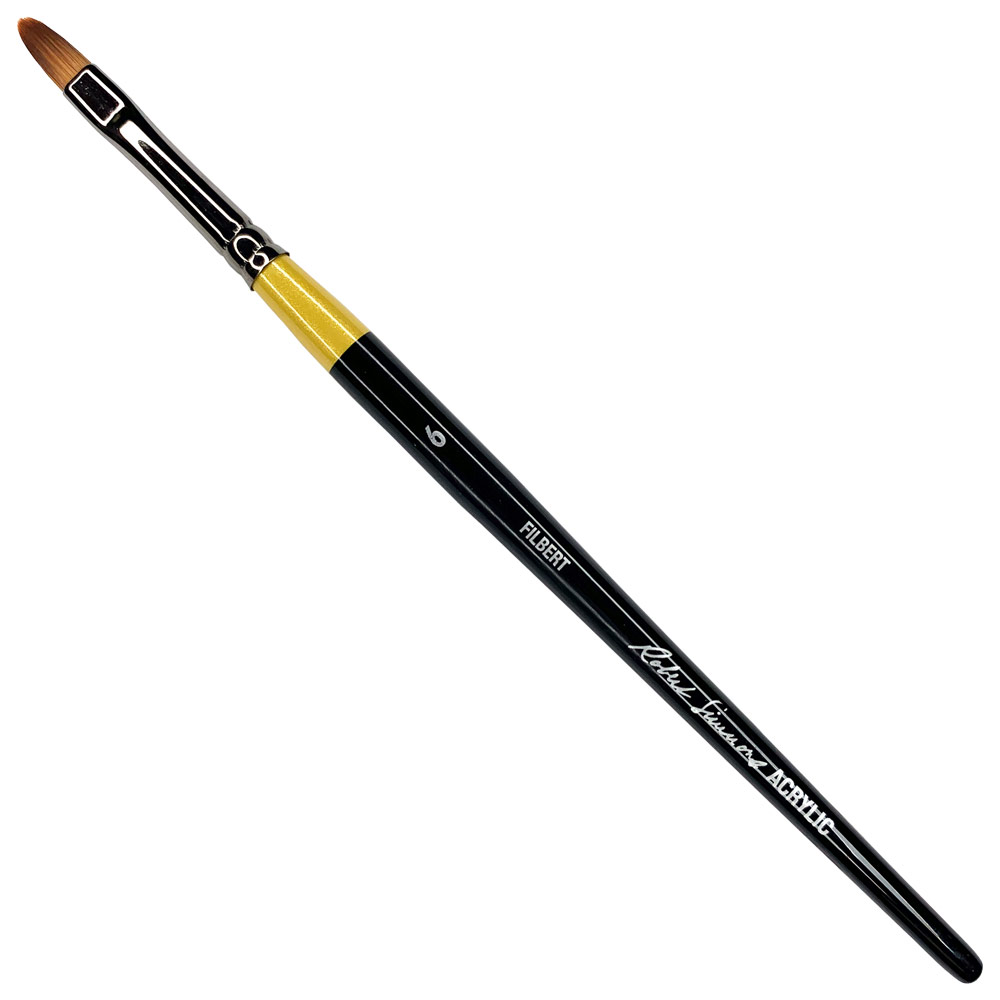 Robert Simmons Acrylic Short Handle Brush Filbert #6