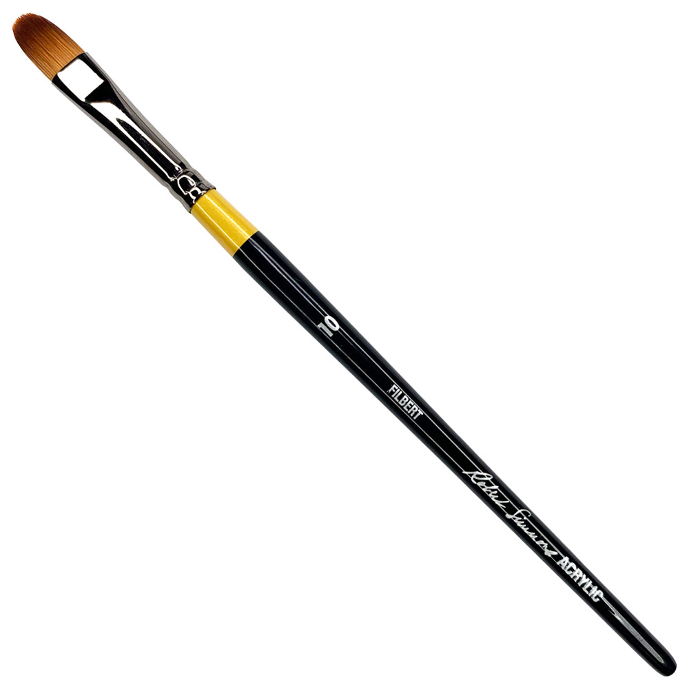 Robert Simmons Acrylic Short Handle Brush Filbert #10