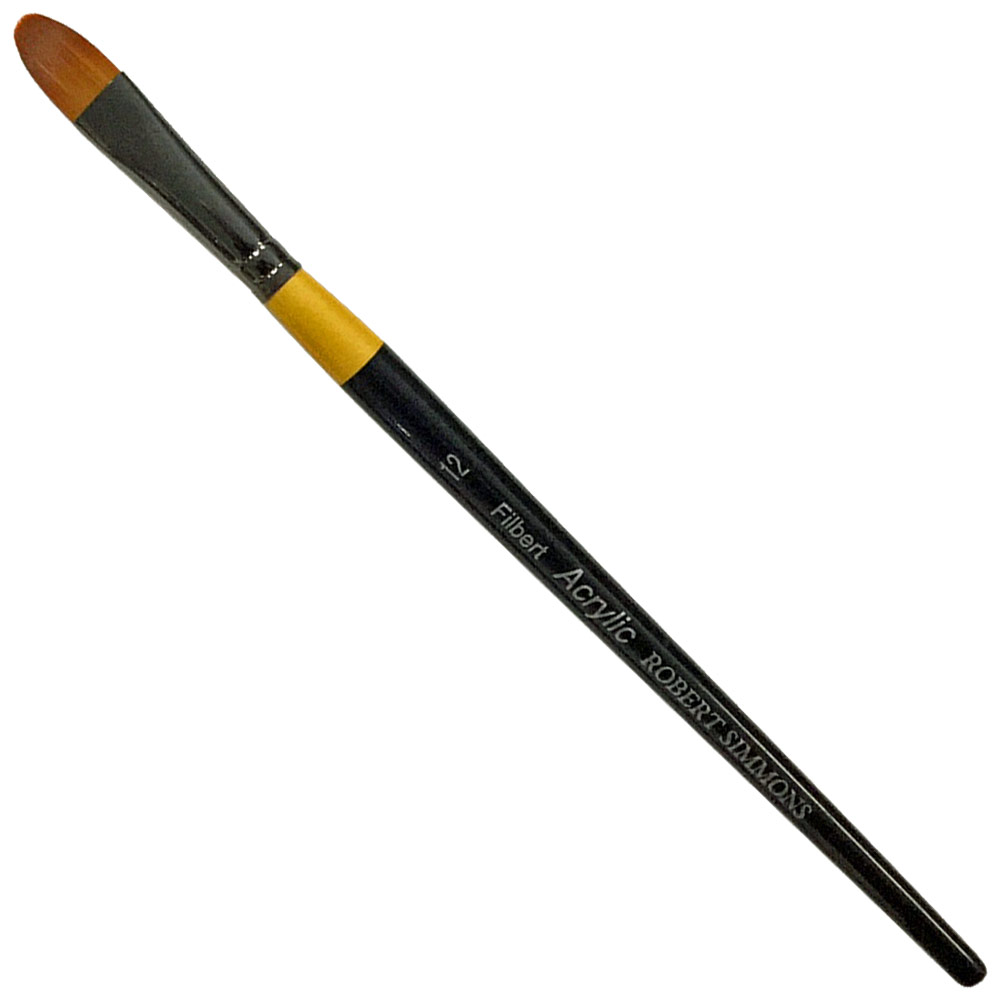 Robert Simmons Acrylic Short Handle Brush Filbert #12