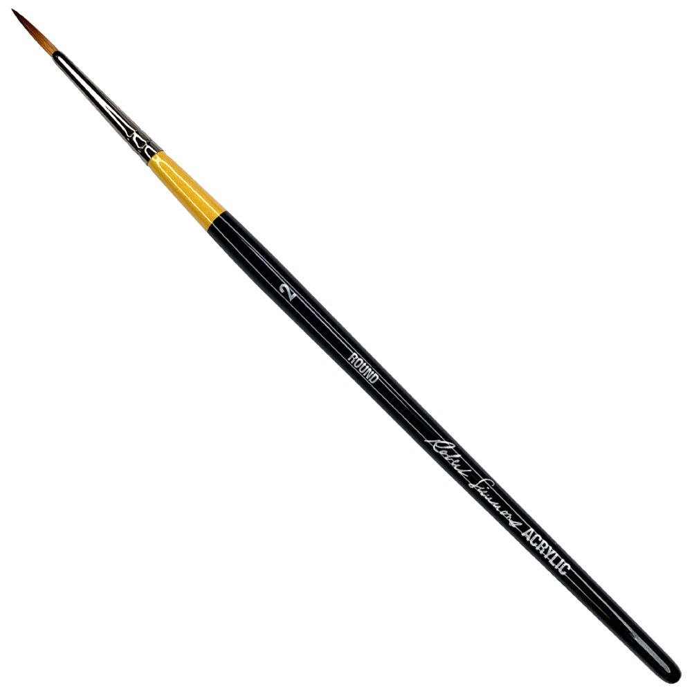 Robert Simmons Acrylic Short Handle Brush Round #2
