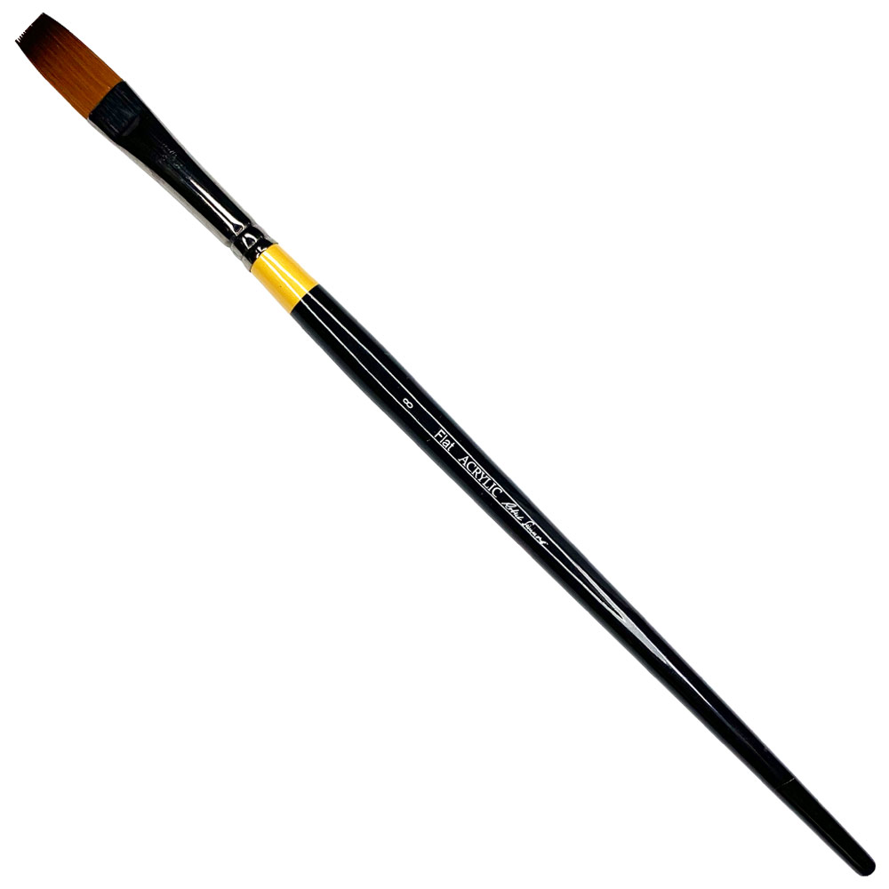 Robert Simmons Acrylic Long Handle Brush Flat #8