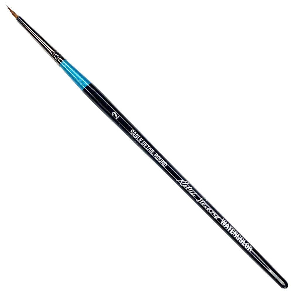 Robert Simmons Synthetic Watercolor Short Handle Brush Detail Round #2