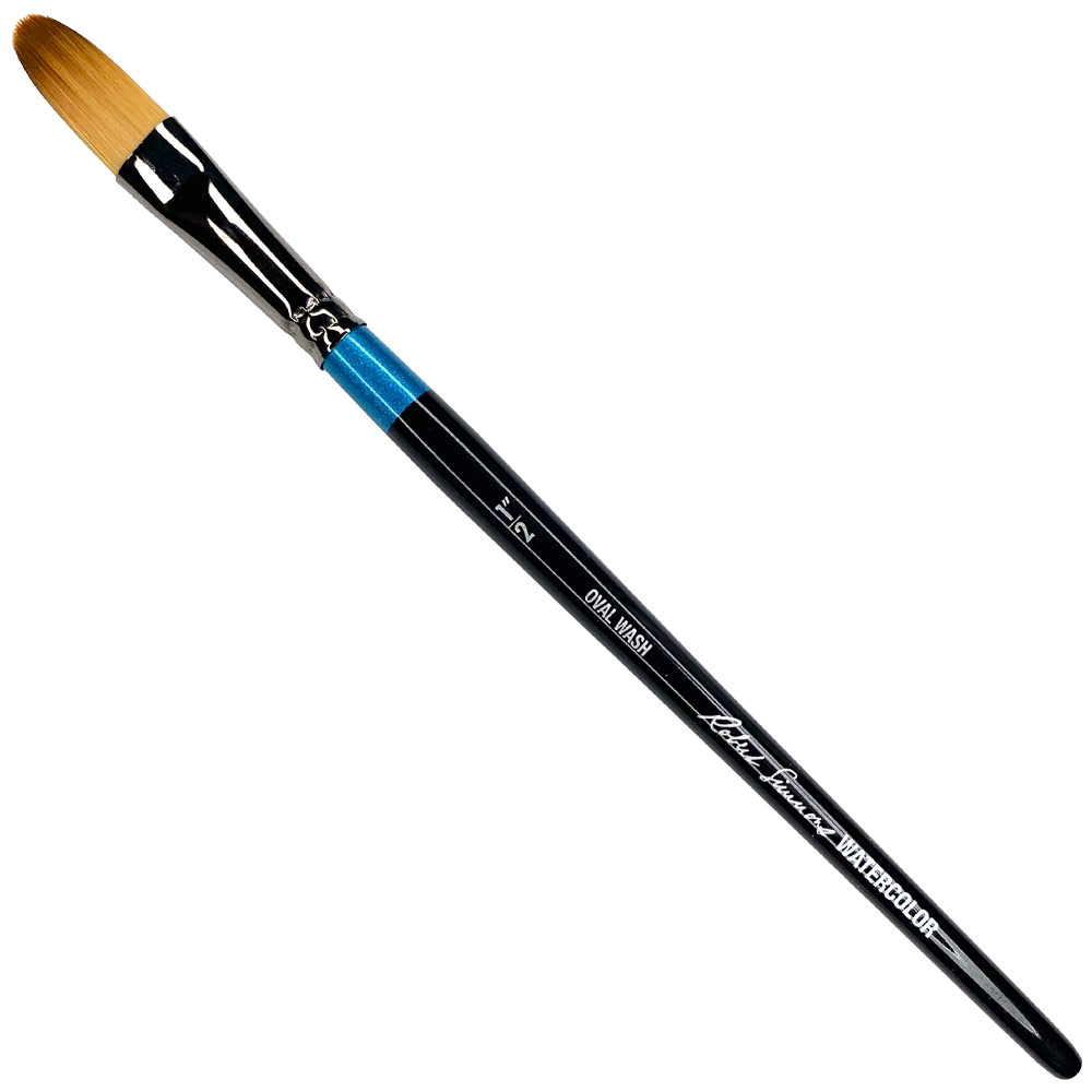 Robert Simmons Synthetic Watercolor Short Handle Brush Oval Wash 1/2"