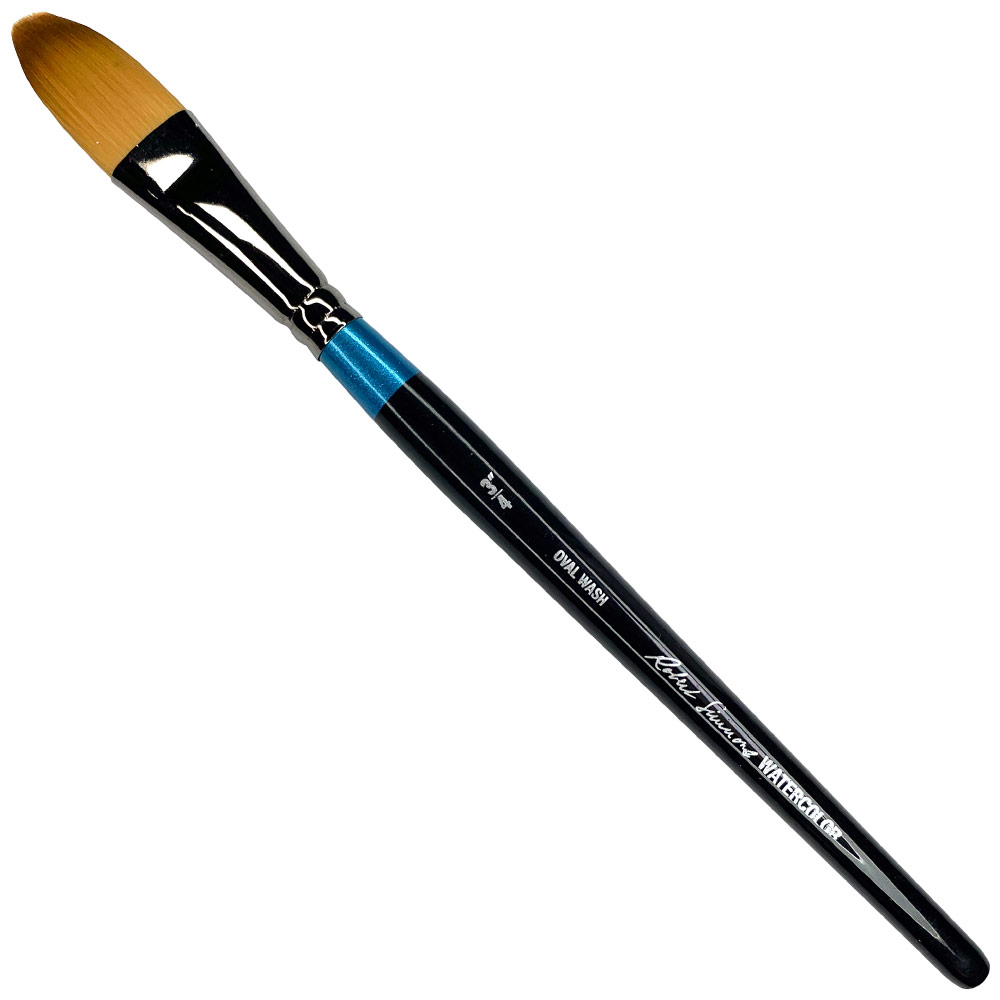 Robert Simmons Synthetic Watercolor Short Handle Brush Oval Wash 3/4"