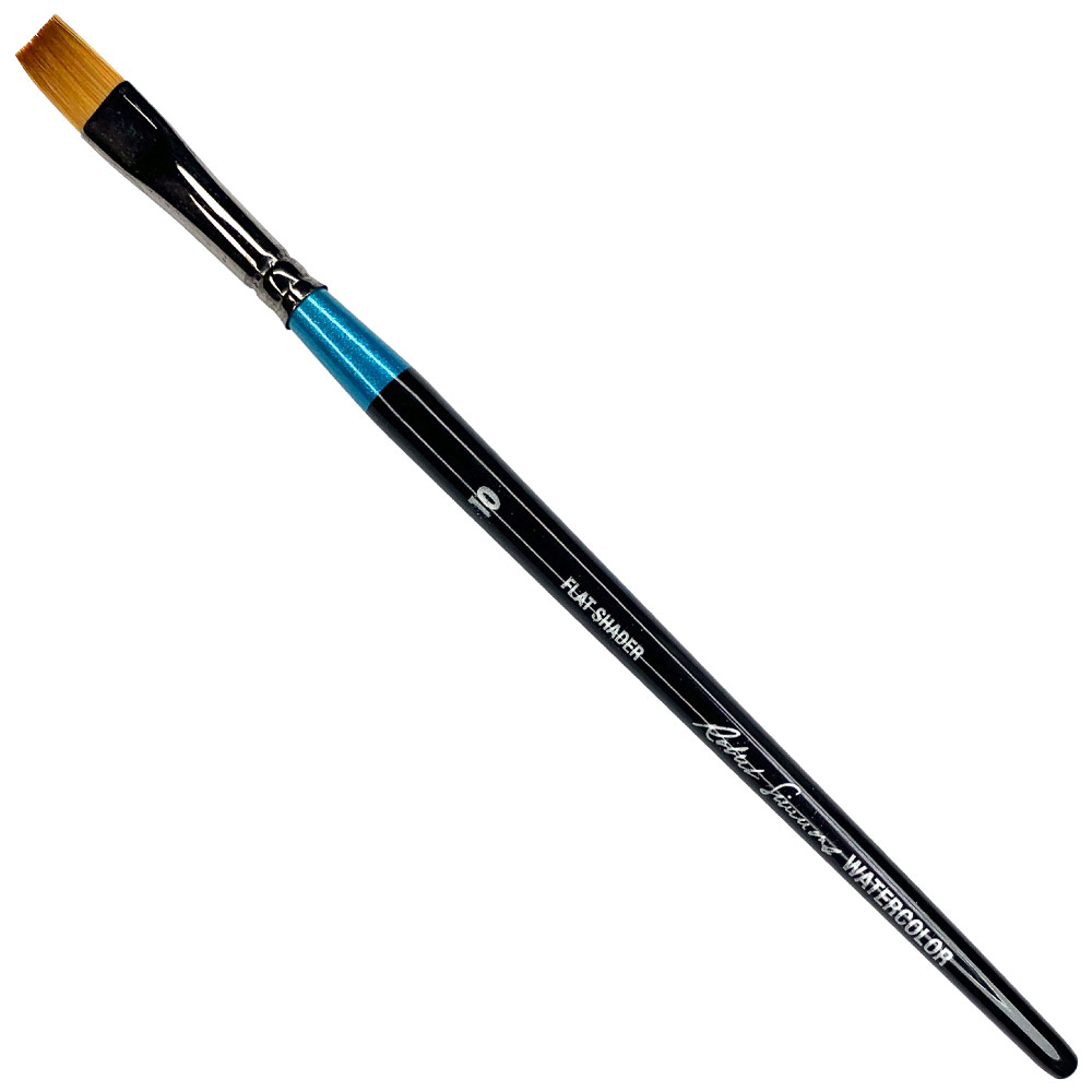 Robert Simmons Synthetic Watercolor Short Handle Brush Flat Shader #10
