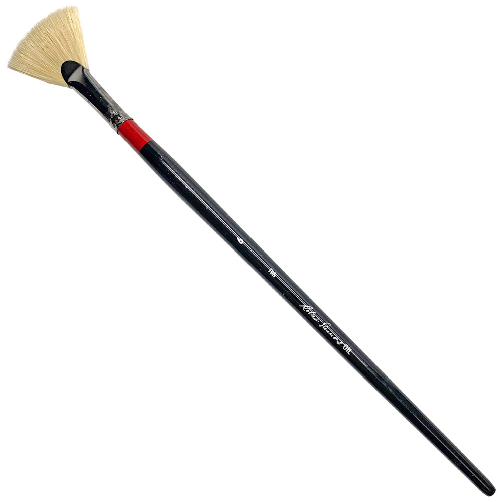Robert Simmons Bristle Oil Long Handle Brush Fan #6