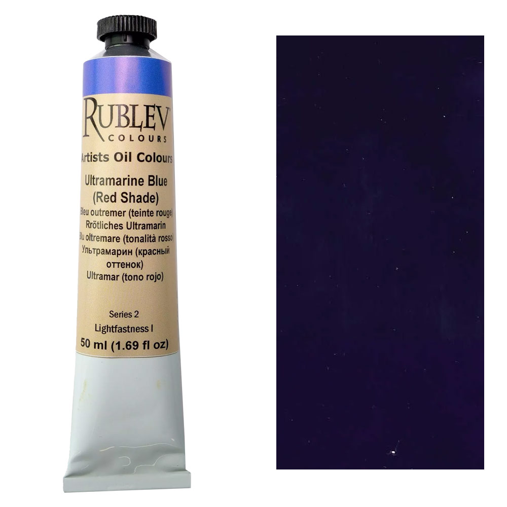 Rublev Colours Artist Oil Colours 50ml Ultramarine Blue (Red Shade)