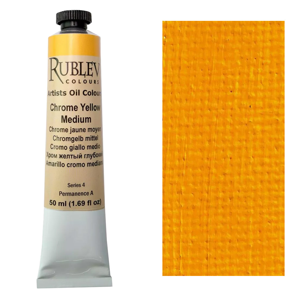 Rublev Artist Oil Color 50ml - Chrome Yellow Medium