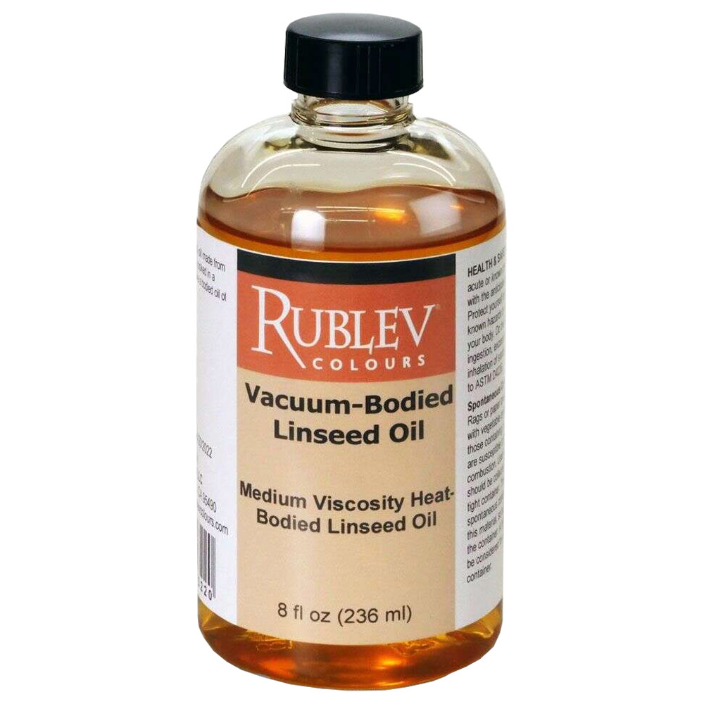 Rublev Colours Vaccum-Bodied Linseed Oil 8oz Medium Viscosity