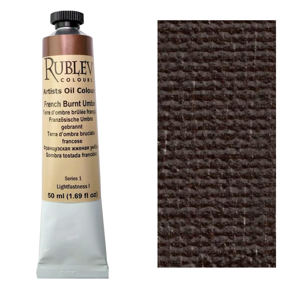 Rublev Colours Artist Oil Colours 50ml French Burnt Umber