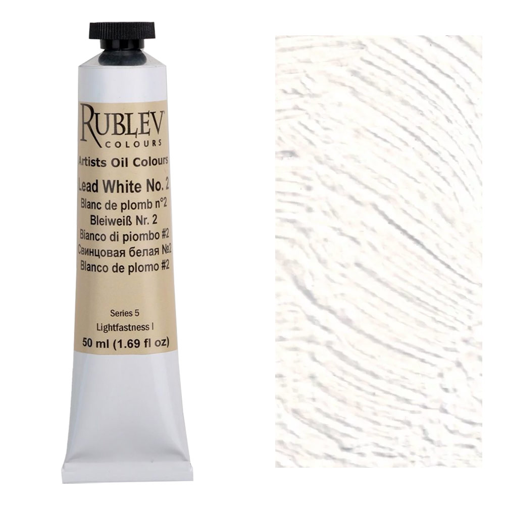 Rublev Colours Artist Oil Colours 50ml Lead White No. 2