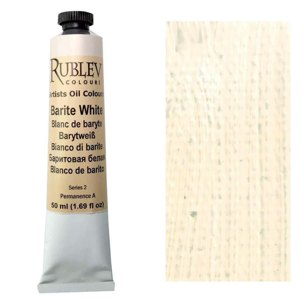 Rublev Colours Artist Oil Colours 50ml Barite White