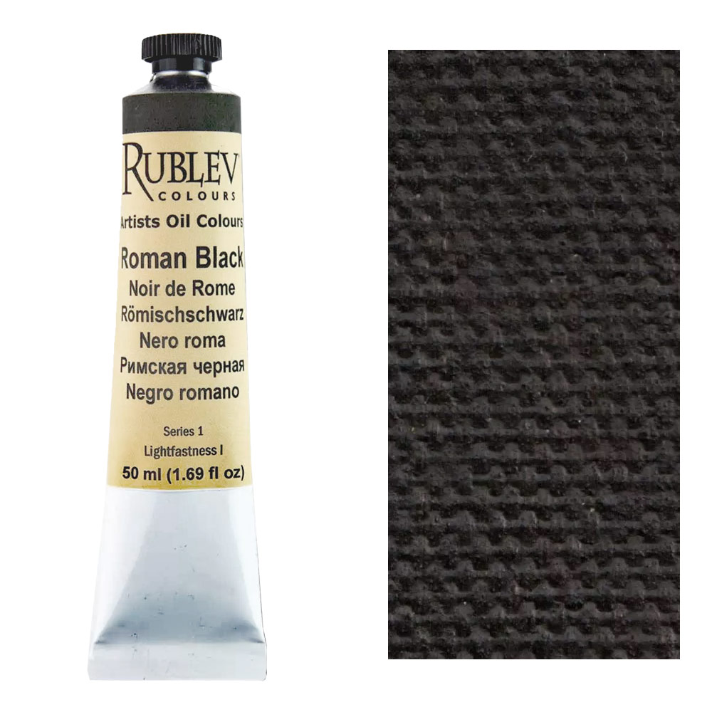 Rublev Colours Artist Oil Colours 50ml Roman Black