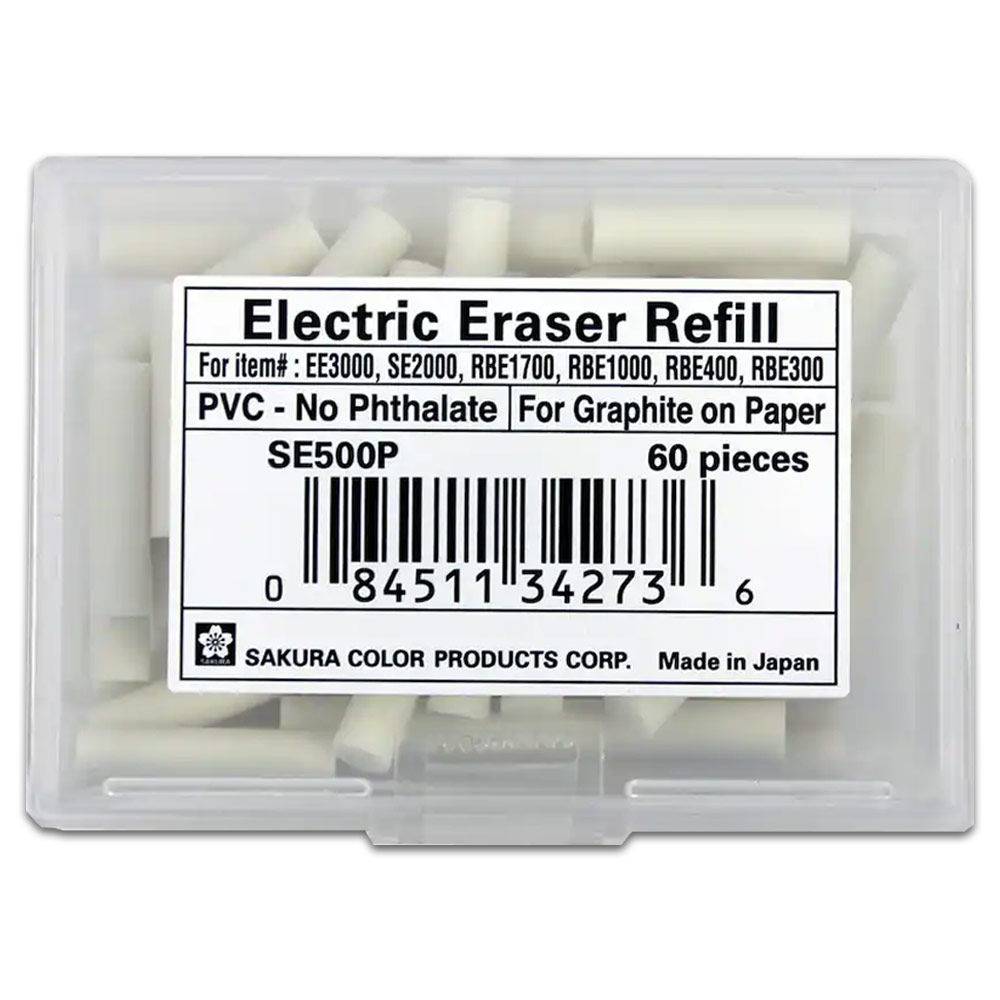 Sakura Electric Eraser Refills for Pencils - 60 count