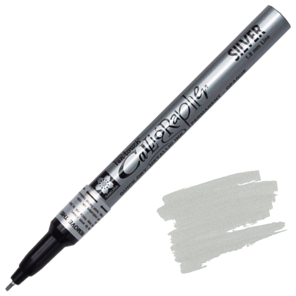 Sakura Pen-Touch Calligrapher Pen 1.8mm Silver