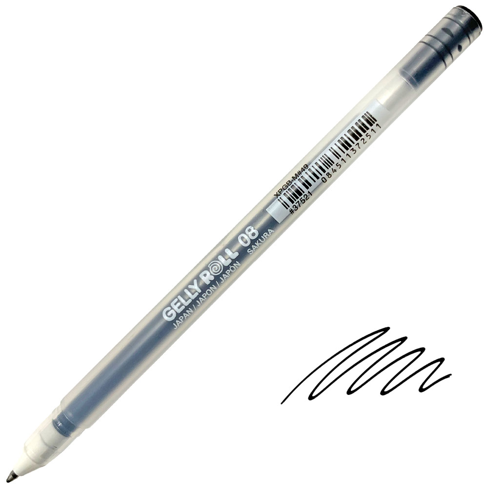 Sakura Gelly Roll 08 Medium Gel Pen 0.4mm Black