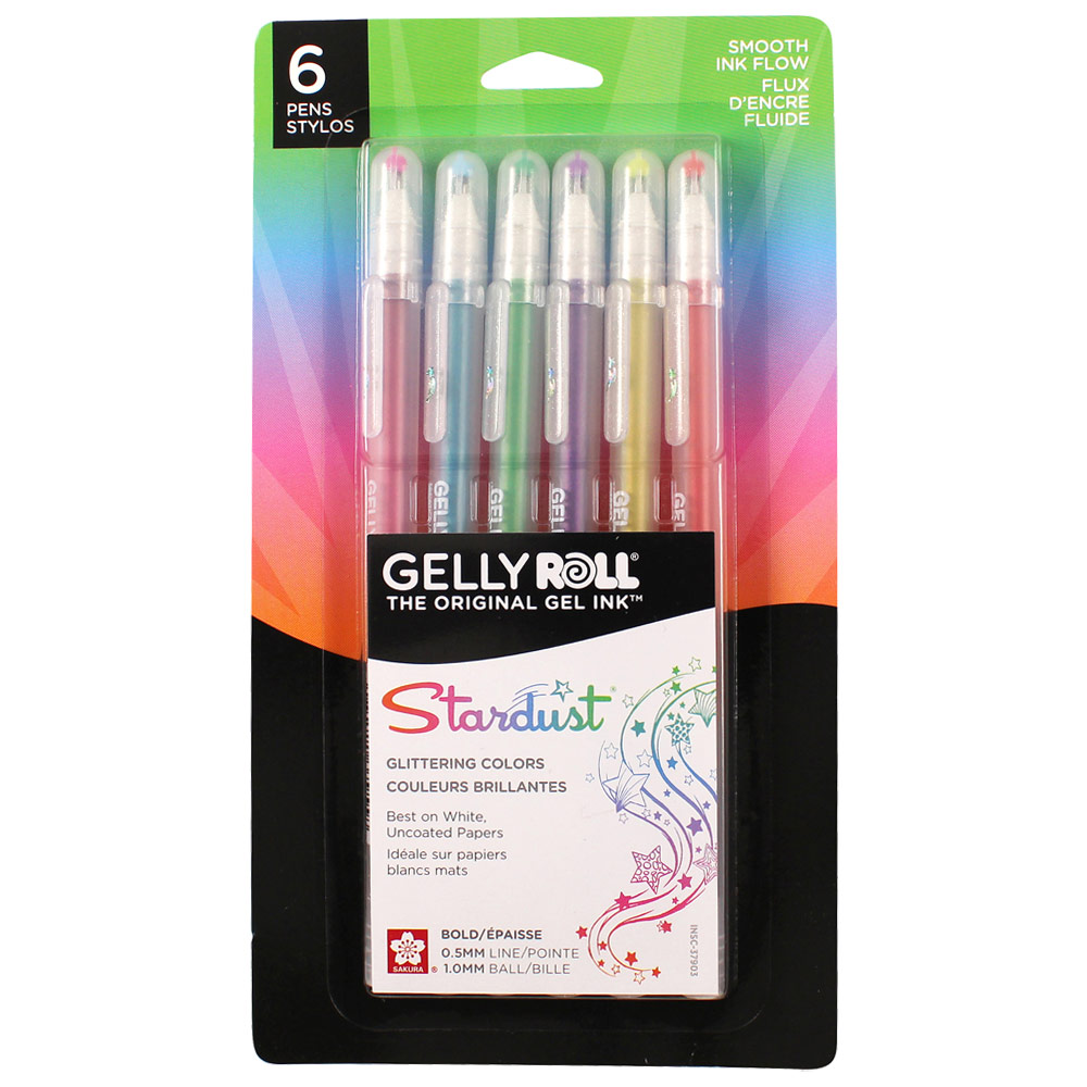 Sakura Gelly Roll Stardust Pens, Galaxy - 6 Pack