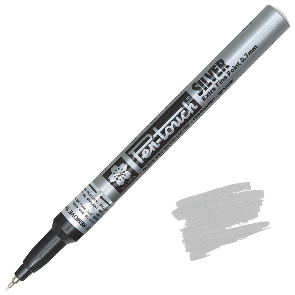 thumbnail image 2 of Sakura Pen-Touch Paint Markers 5-Pack – Permanent Metallic Colors, Medium Tip, For Glass, Wood, Metal & More 2 of 9