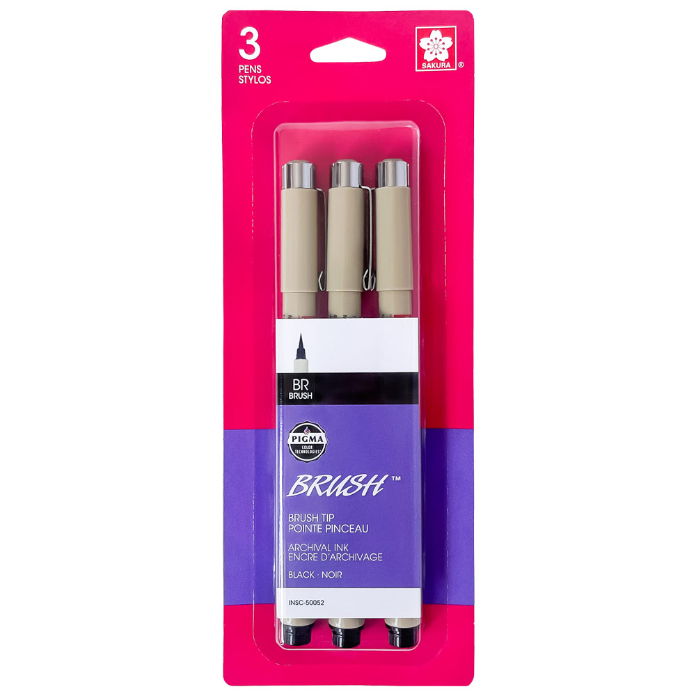 Sakura Pigma Brush Pen 3 Set Black