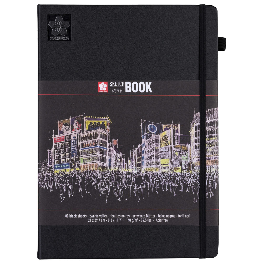 Sakura A4 Sketchbook Hardcover 8.3"x11.7" Black