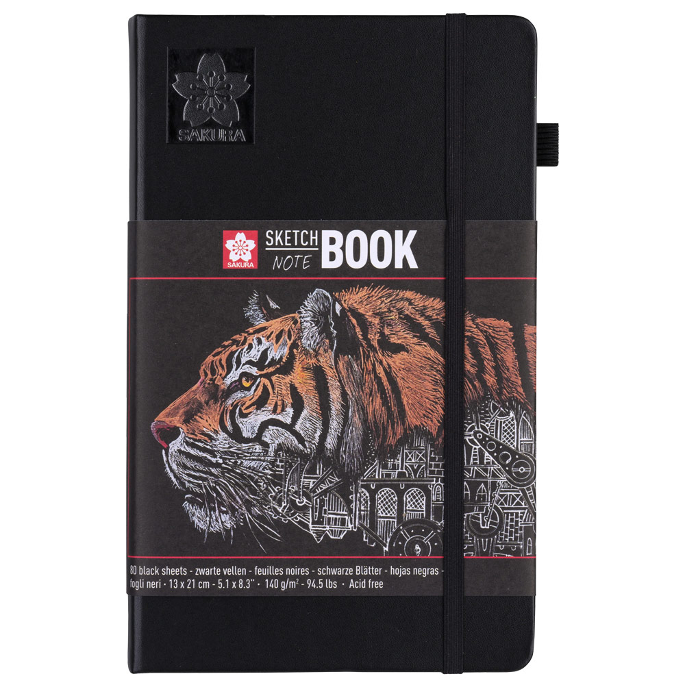 Sakura A5 Sketchbook Hardcover 5.1"x8.3" Black