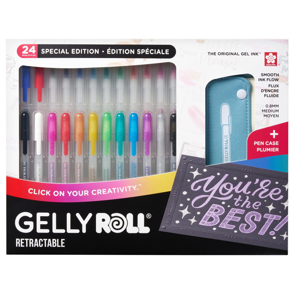 Sakura Gelly Roll Special Edition Retractable Gel Pen Gift 25 Set