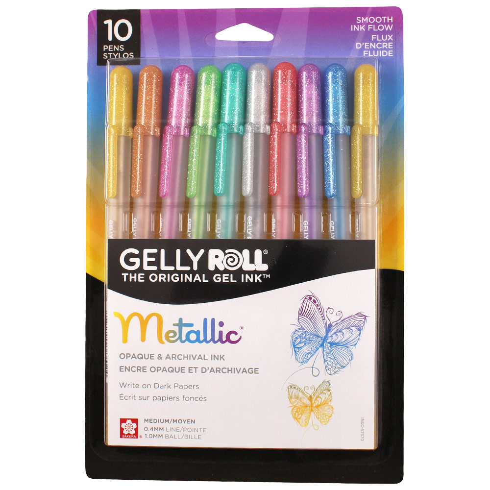 Sakura Gelly Roll Metallic Gel Ink Pens 10-Pack