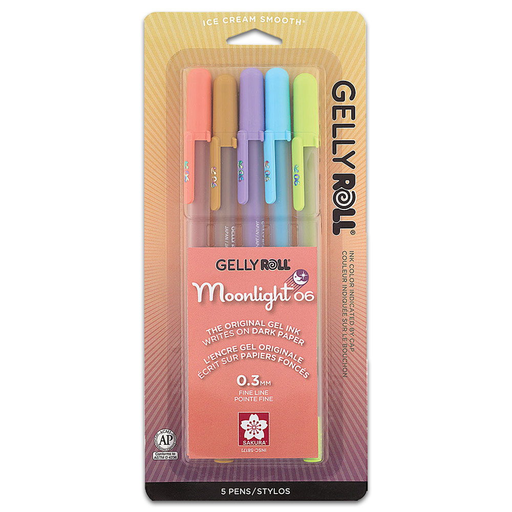 Sakura Gelly Roll 06 Moonlight Gel Pen 0.3mm 5 Set Daylight