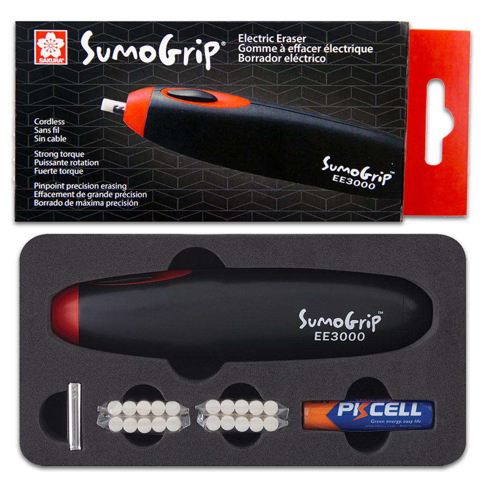 Sakura - SumoGrip Black Retractable Eraser - 12 Pcs Cup – DealTsar