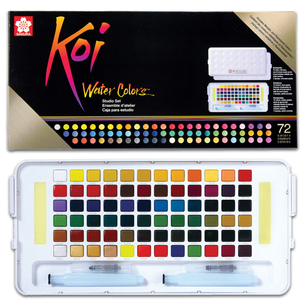 Sakura Koi Fine Quality Watercolor Pocket Field Sketch Box 72 Set