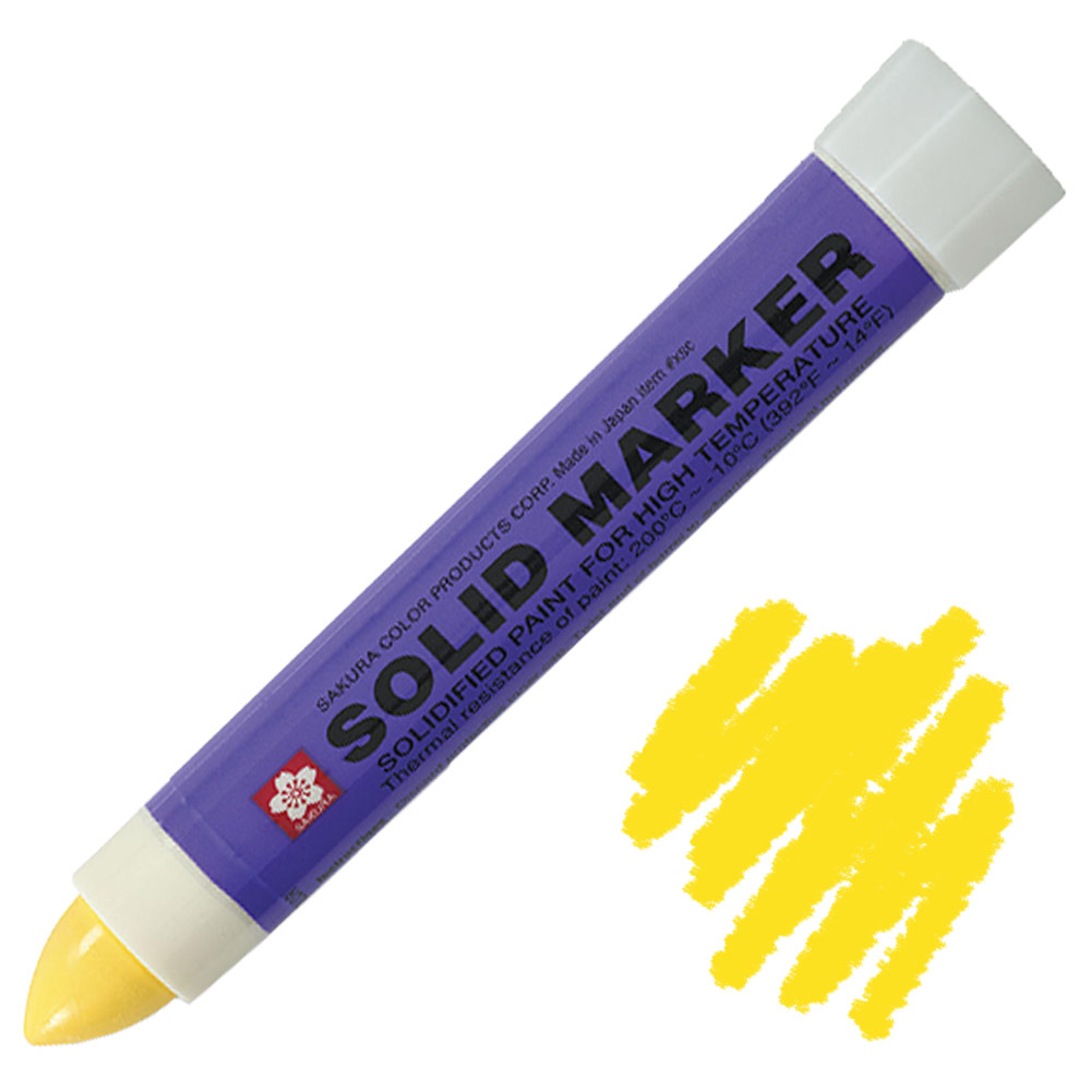 Solid Marker, Solidified Paint Stick - Yellow