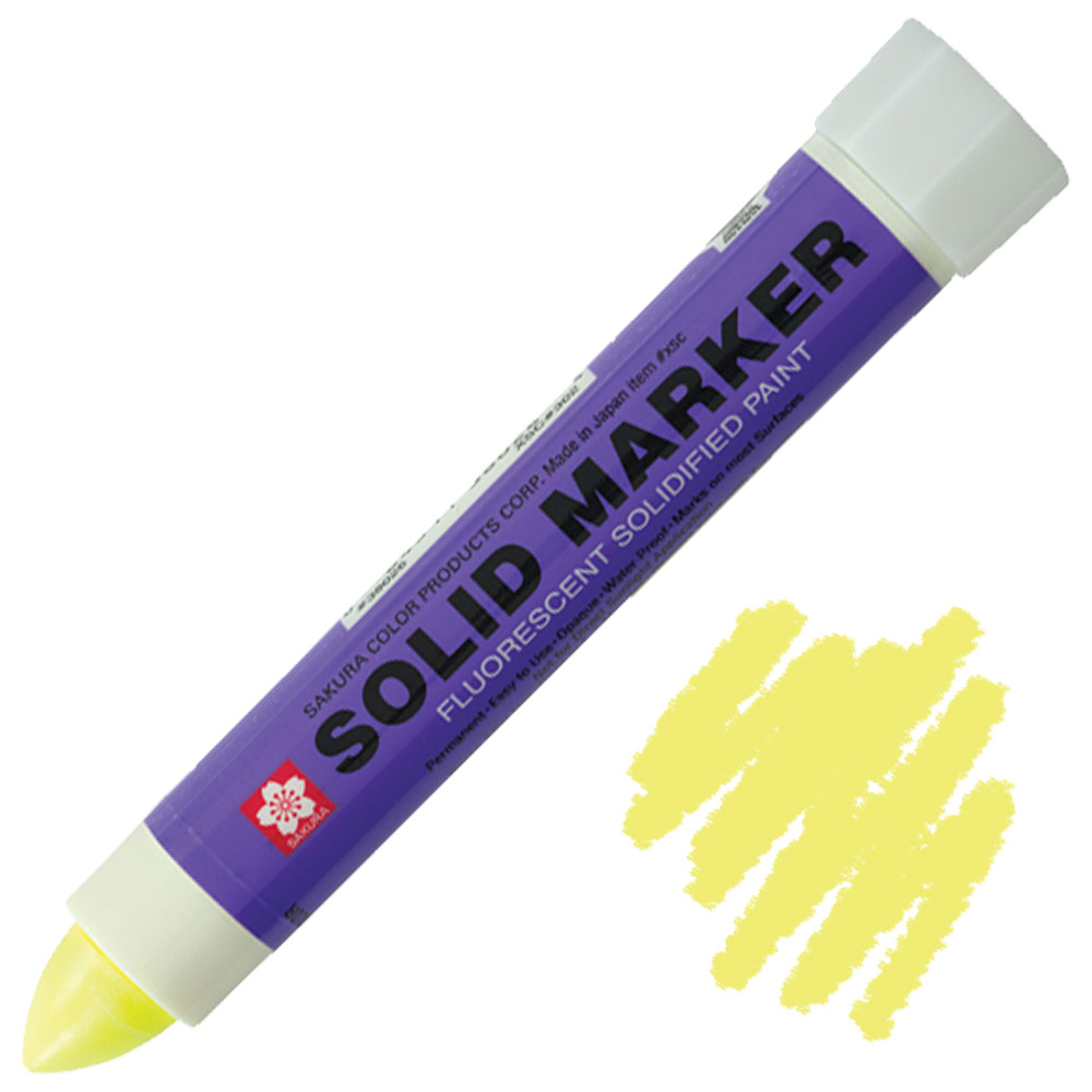 Sakura Solid Marker Solidified Paint Stick Fluorescent Lemon