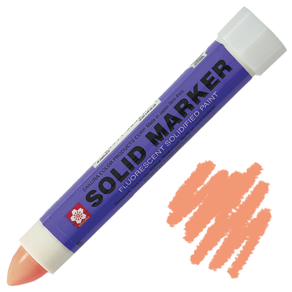 Solid Marker, Solidified Paint Stick - Fluorescent Orange