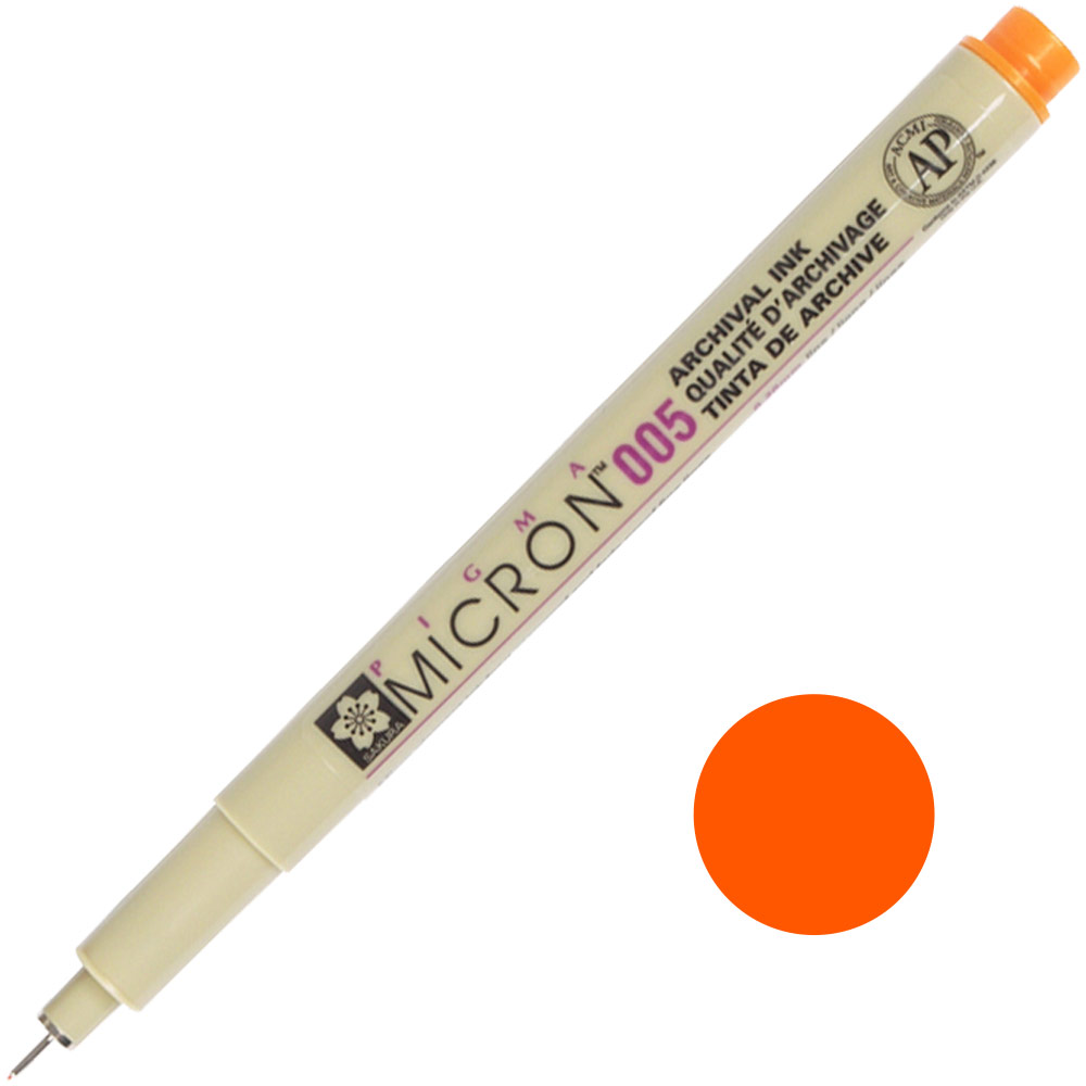 Sakura Pigma Micron 005 Pen 0.20mm Orange
