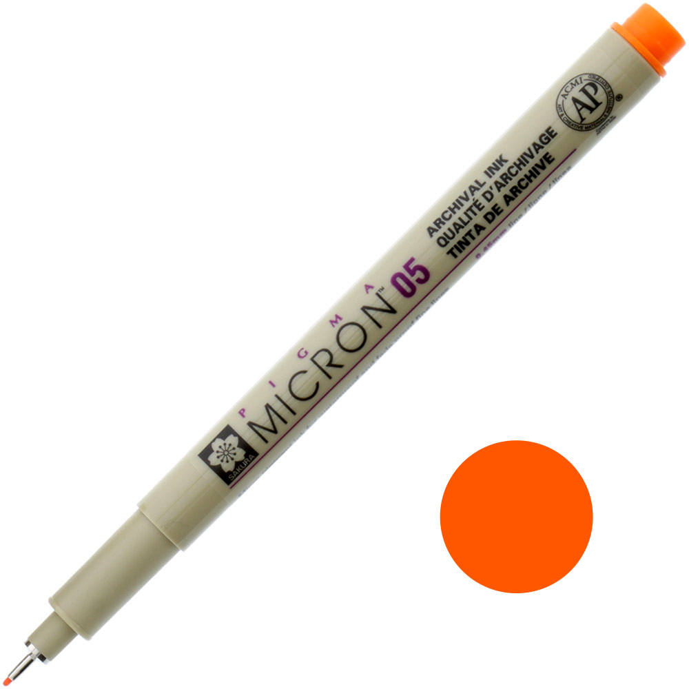 Sakura : Pigma : Micron Pen 05 : Orange : 0.45mm