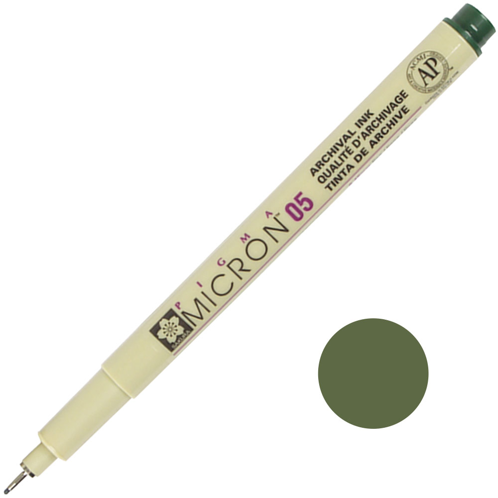 Sakura Pigma Micron 05 Pen 0.45mm Hunter Green