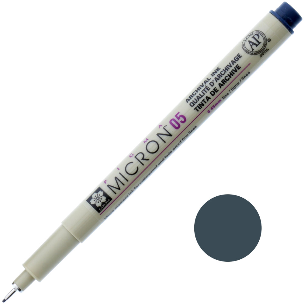 Pigma Micron 05 Pen .45mm Blue Black